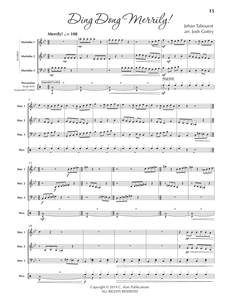 Christmas Three Percussion Ensemble scores gallery preview page 8