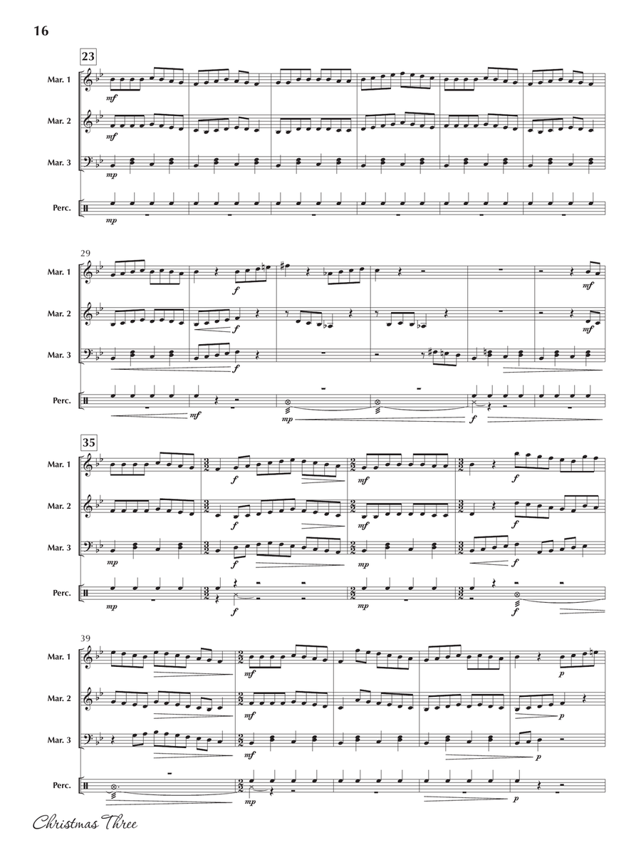 Christmas Three Percussion Ensemble scores gallery preview page 9