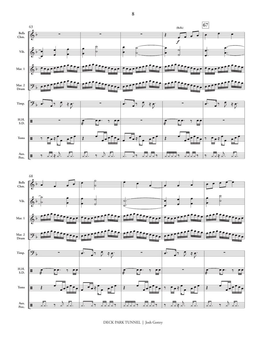 Deck Park Tunnel Deck Park Tunnel Percussion Ensemble scores gallery preview page 6