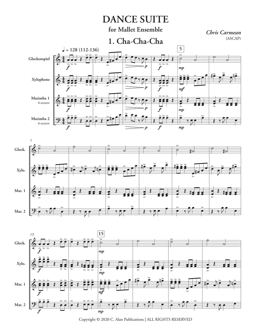 Dance Suite Dance Suite Percussion Ensemble scores gallery preview page 2
