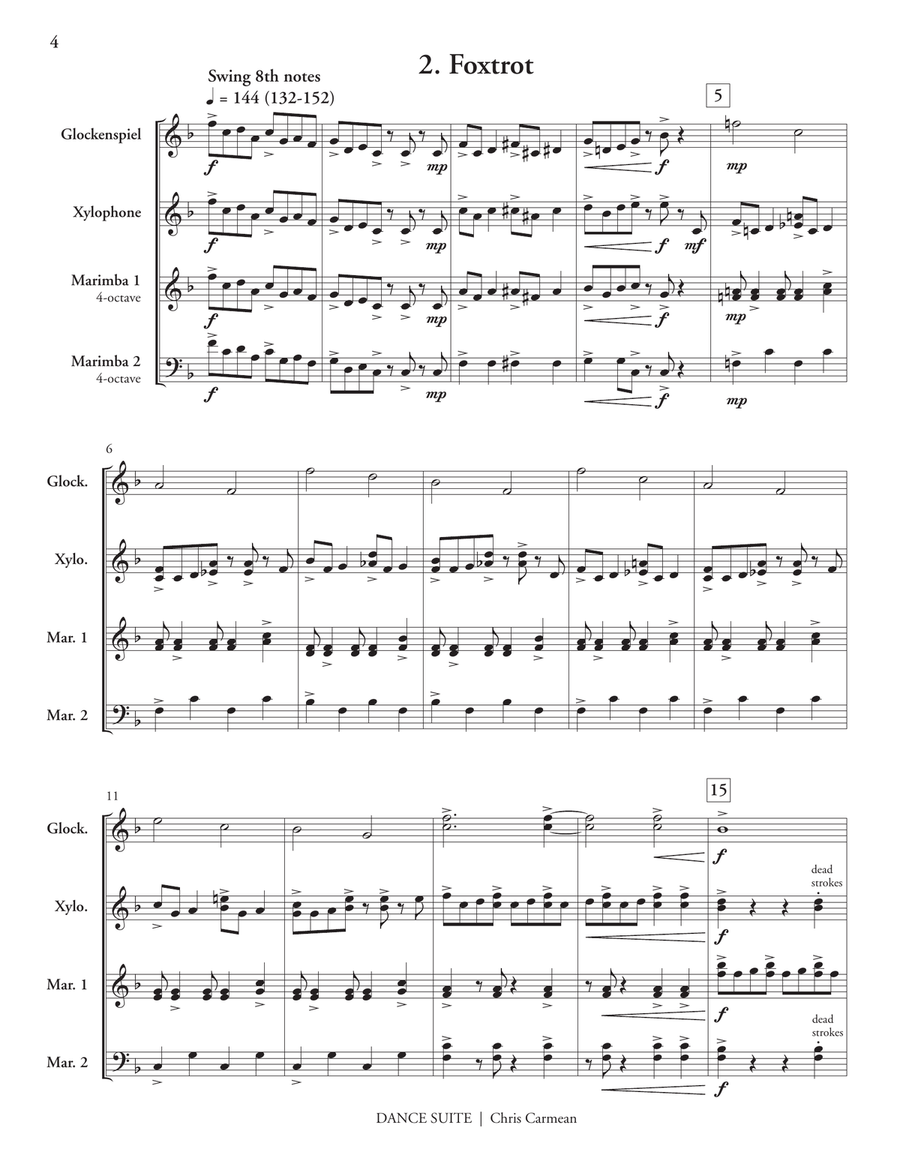 Dance Suite Dance Suite Percussion Ensemble scores gallery preview page 3