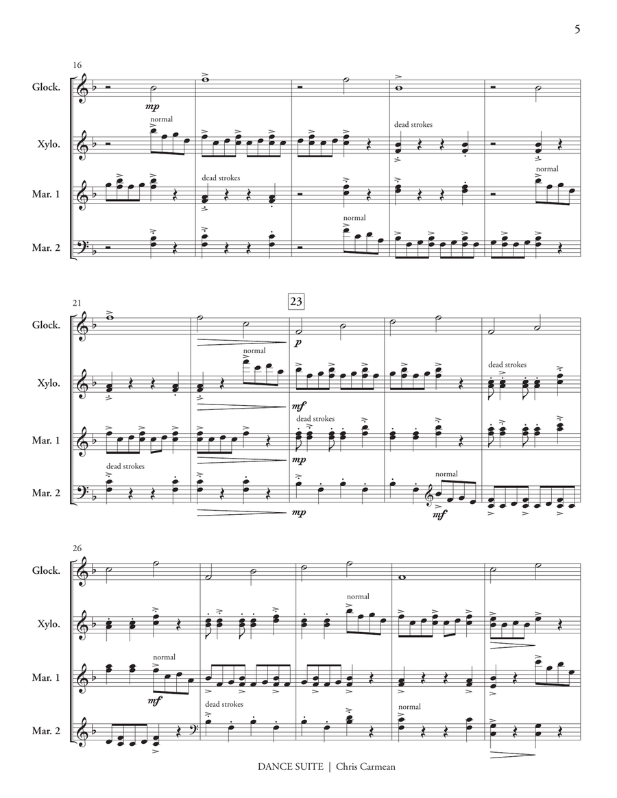 Dance Suite Dance Suite Percussion Ensemble scores gallery preview page 4