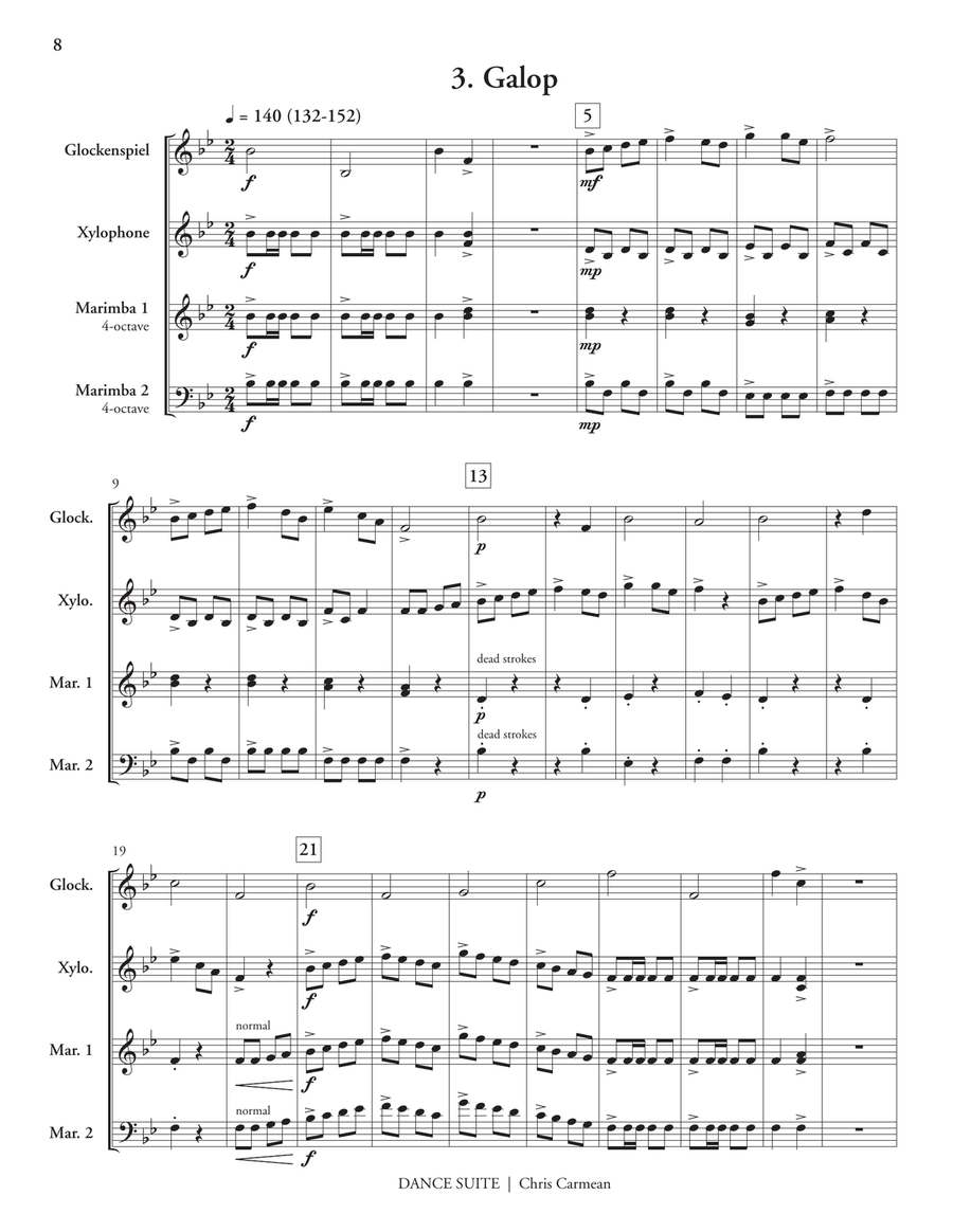 Dance Suite Dance Suite Percussion Ensemble scores gallery preview page 5