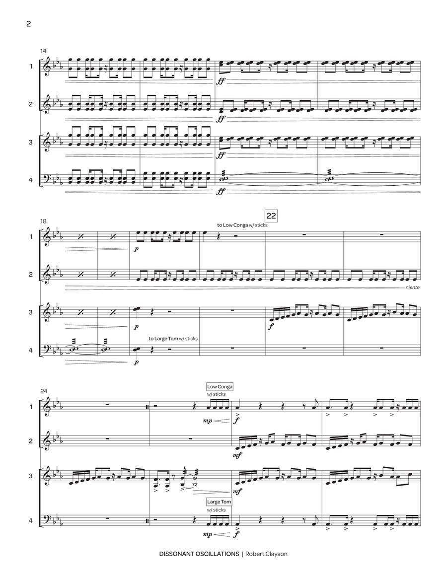 Dissonant Oscillations Dissonant Oscillations Percussion Ensemble scores gallery preview page 4