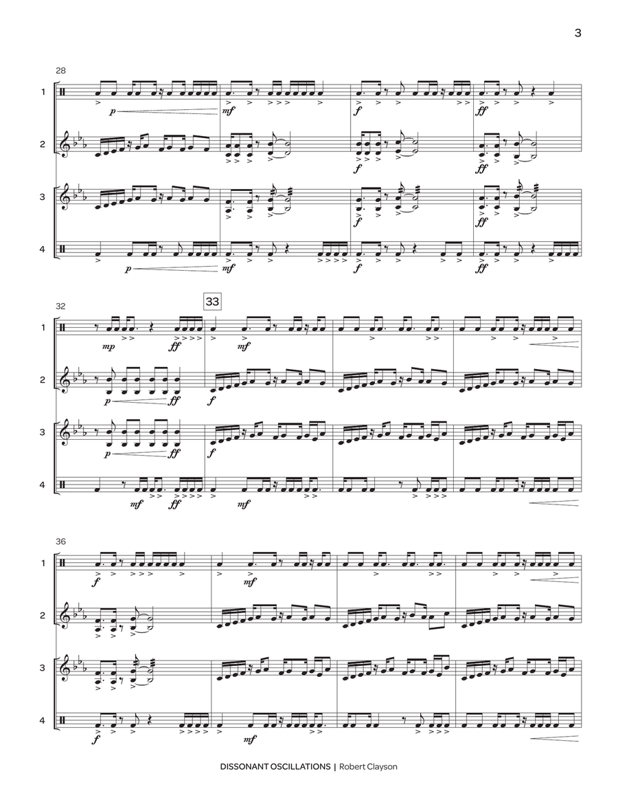 Dissonant Oscillations Dissonant Oscillations Percussion Ensemble scores gallery preview page 5
