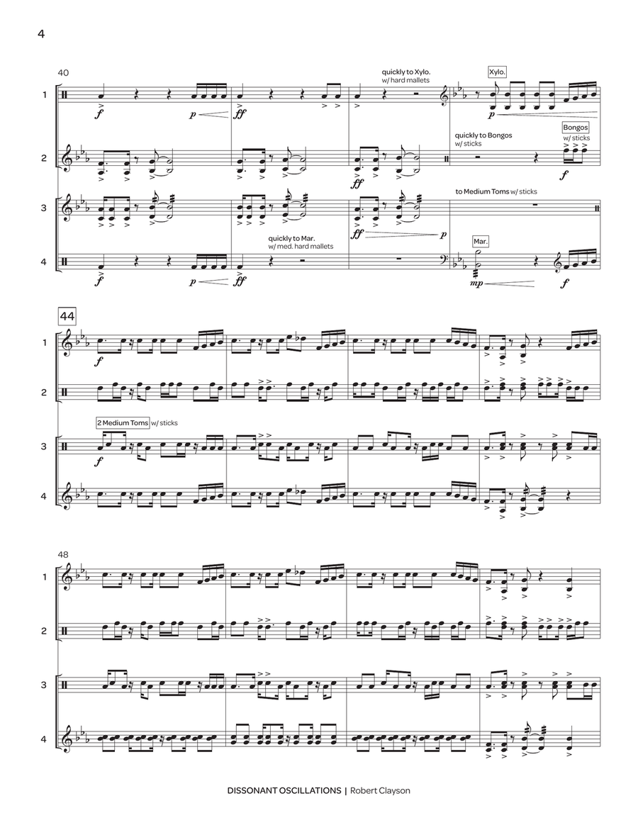Dissonant Oscillations Dissonant Oscillations Percussion Ensemble scores gallery preview page 6