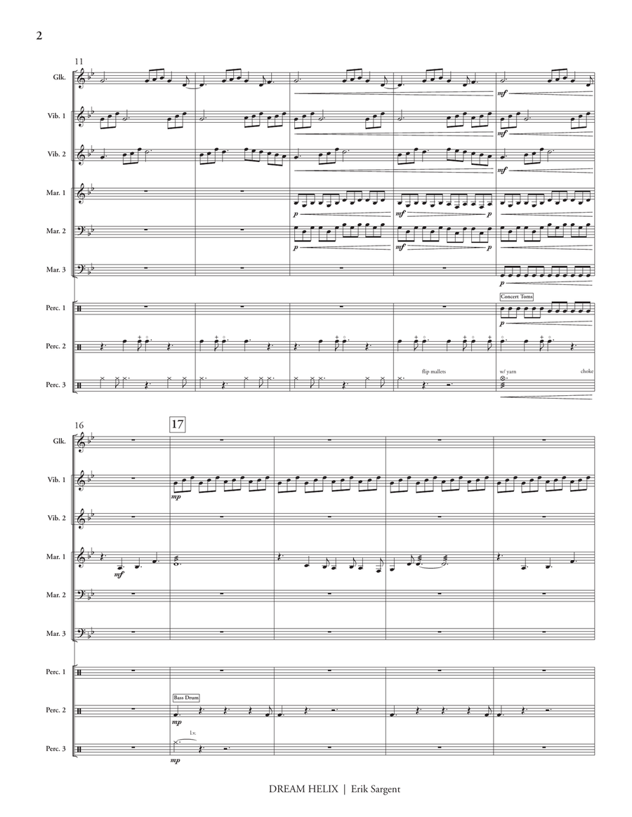 Dream Helix Dream Helix Percussion Ensemble scores gallery preview page 3