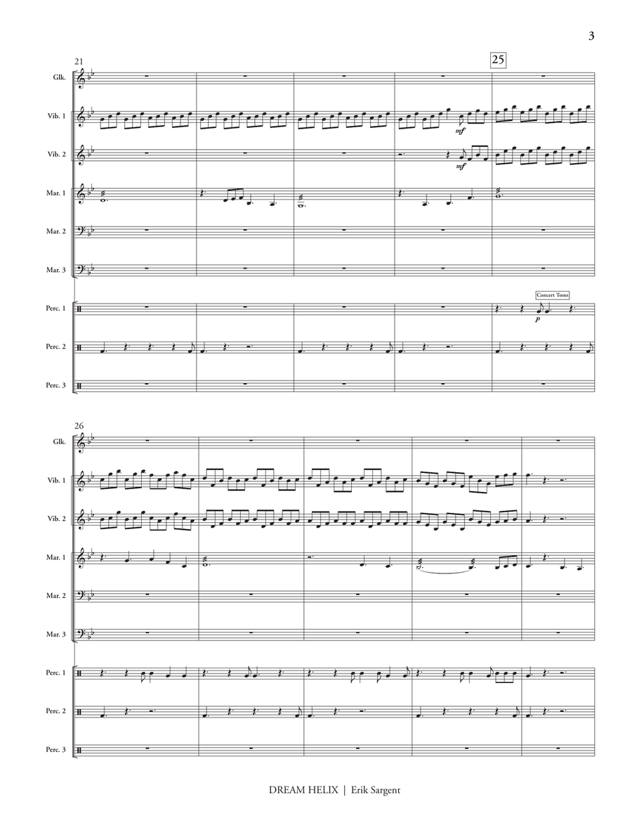 Dream Helix Dream Helix Percussion Ensemble scores gallery preview page 4