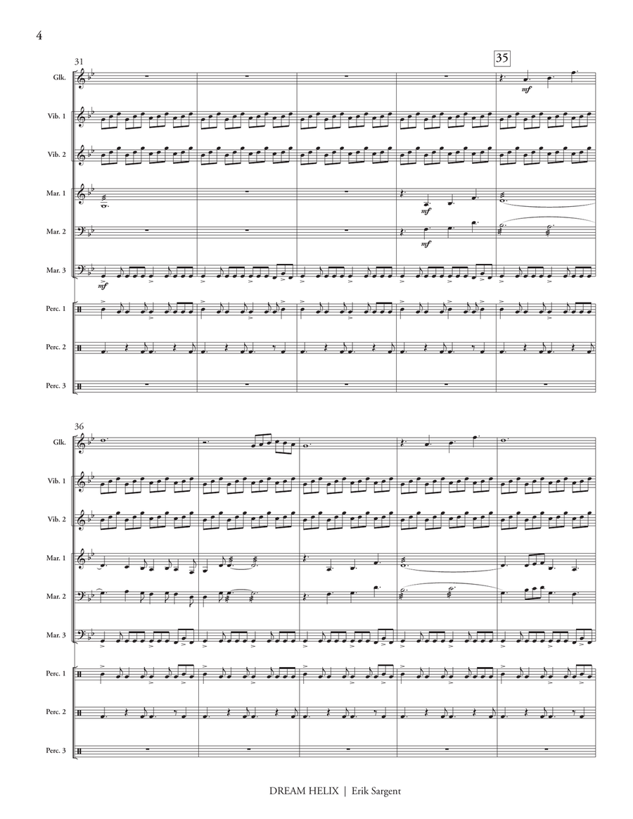 Dream Helix Dream Helix Percussion Ensemble scores gallery preview page 5