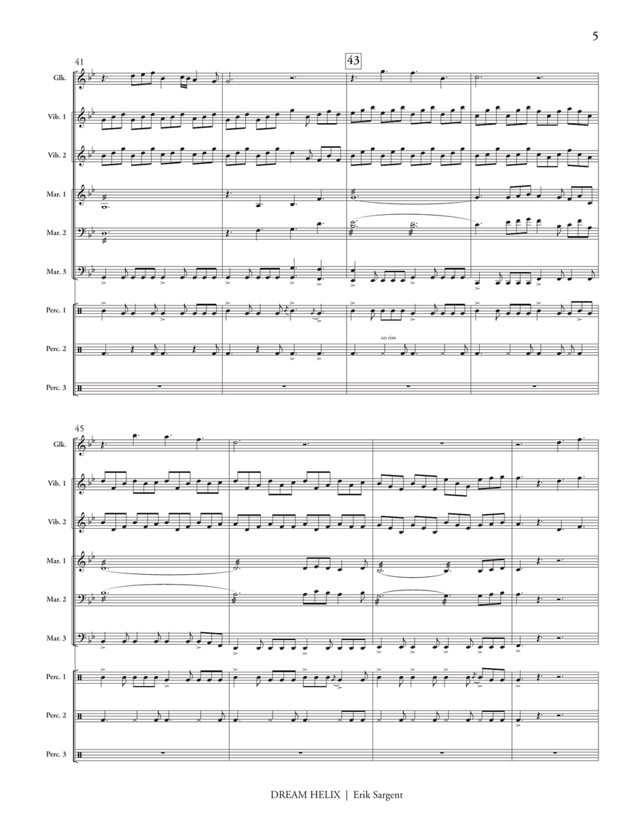 Dream Helix Dream Helix Percussion Ensemble scores gallery preview page 6