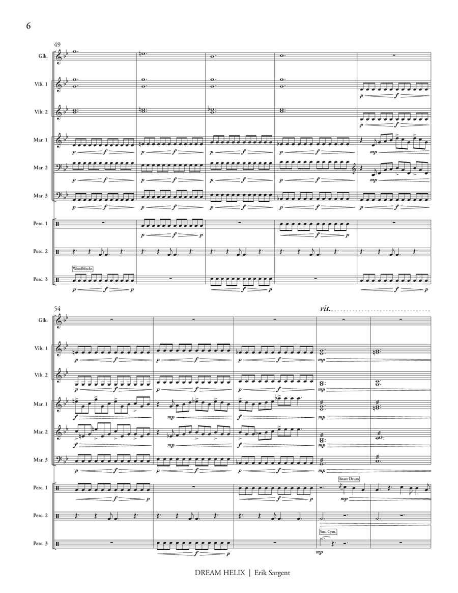 Dream Helix Dream Helix Percussion Ensemble scores gallery preview page 7