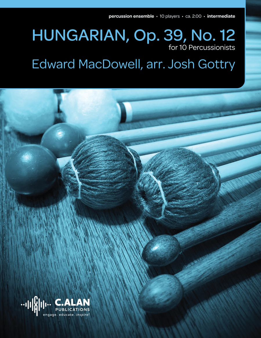 Hungarian, Op. 39, No. 12 Percussion Ensemble scores gallery preview page 1