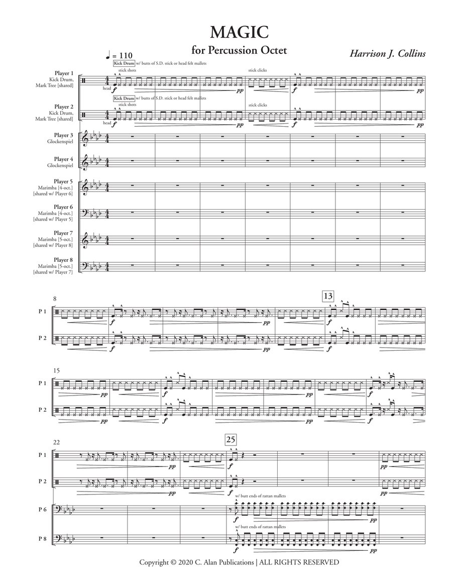 Magic (score only) Magic (score only) Percussion Ensemble scores gallery preview page 2