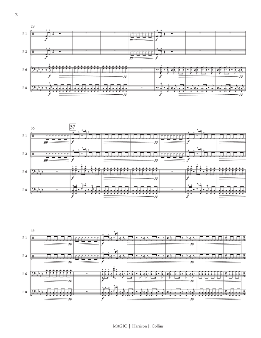 Magic (score only) Magic (score only) Percussion Ensemble scores gallery preview page 3