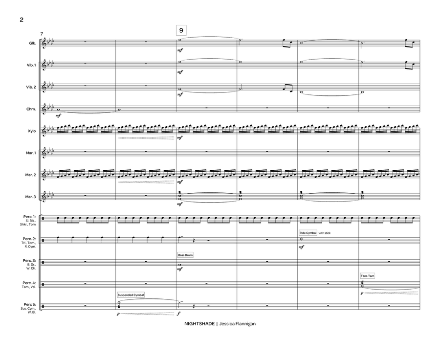 Nightshade (score only) Nightshade (score only) Percussion Ensemble scores gallery preview page 3