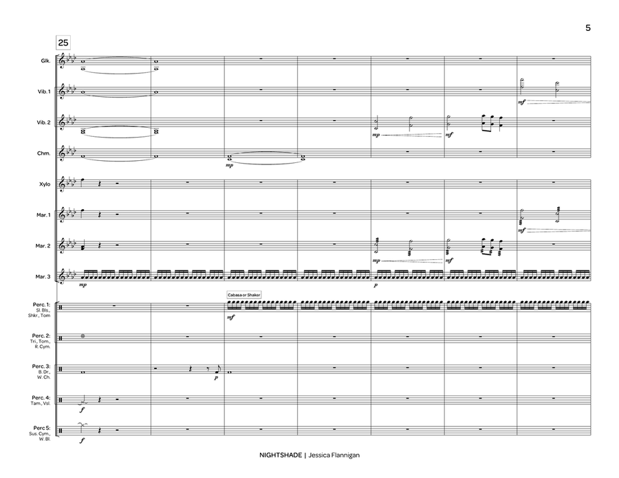 Nightshade (score only) Nightshade (score only) Percussion Ensemble scores gallery preview page 6