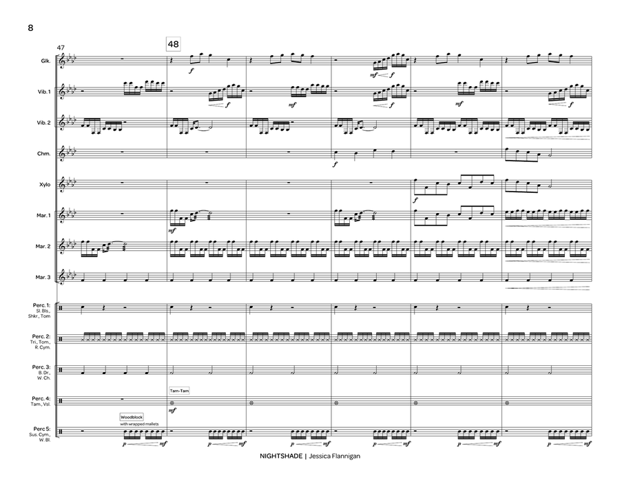 Nightshade (score only) Nightshade (score only) Percussion Ensemble scores gallery preview page 9