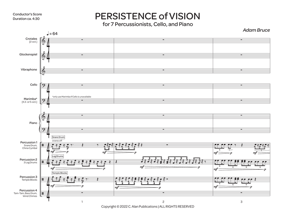 Persistence of Vision Persistence of Vision Percussion Ensemble scores gallery preview page 2