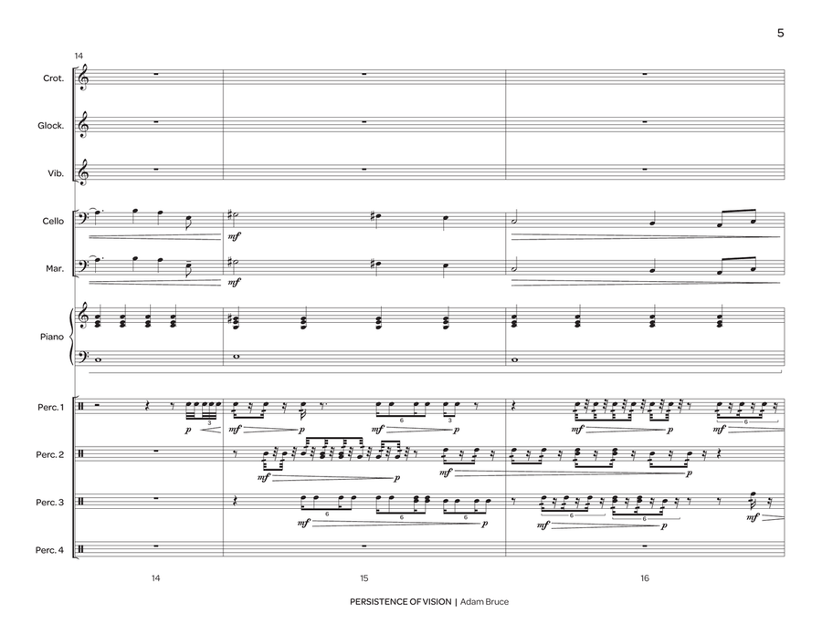 Persistence of Vision Persistence of Vision Percussion Ensemble scores gallery preview page 6