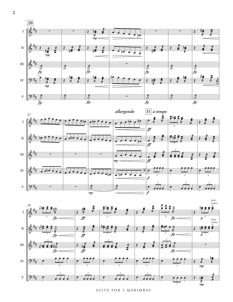 Suite for 5 Marimbas Suite for 5 Marimbas Percussion Ensemble scores gallery preview page 3