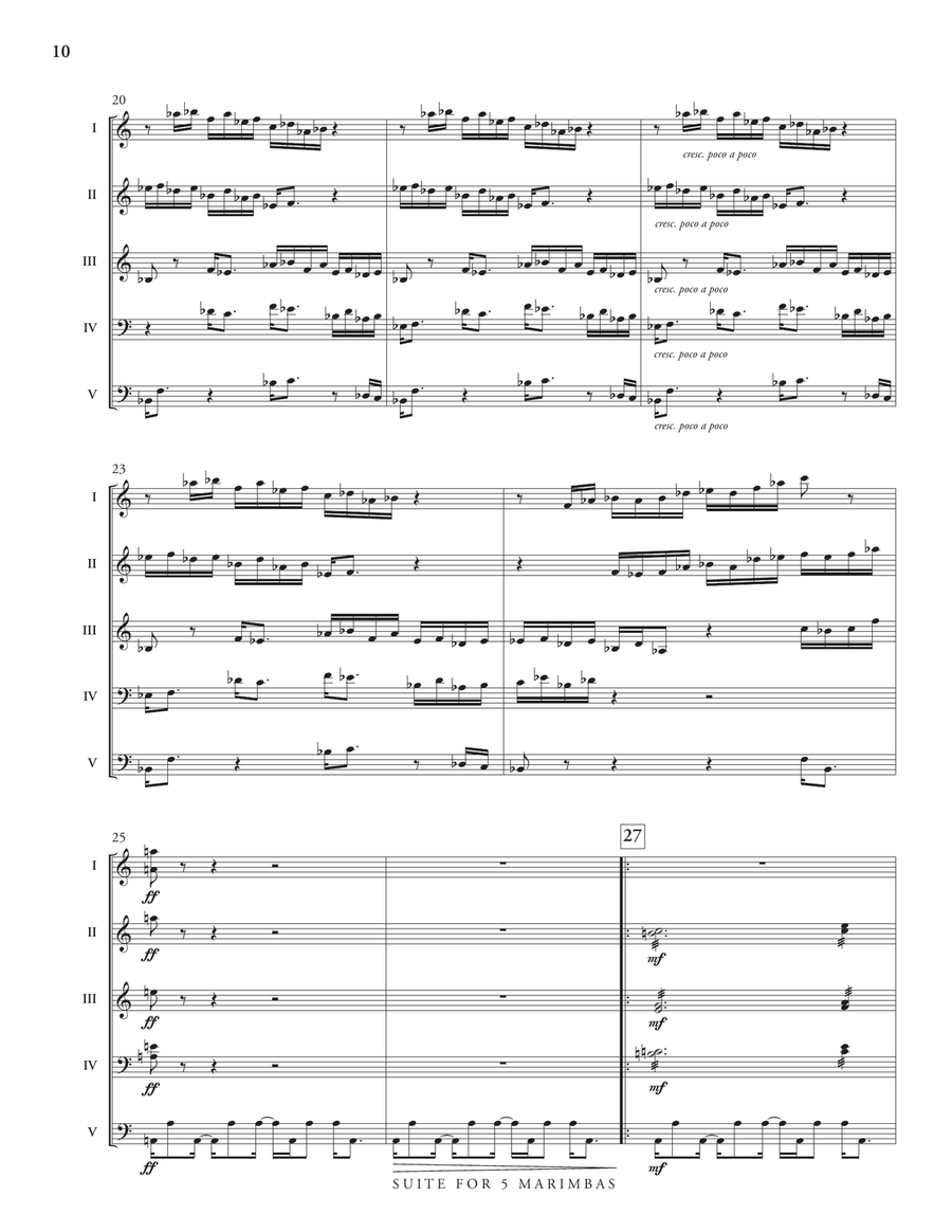 Suite for 5 Marimbas Suite for 5 Marimbas Percussion Ensemble scores gallery preview page 7