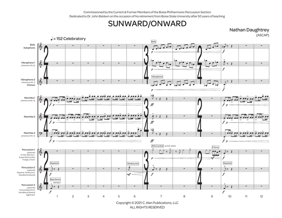 Sunward/Onward Sunward/Onward Percussion Ensemble scores gallery preview page 2
