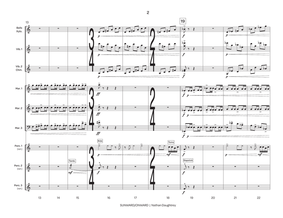 Sunward/Onward Sunward/Onward Percussion Ensemble scores gallery preview page 3