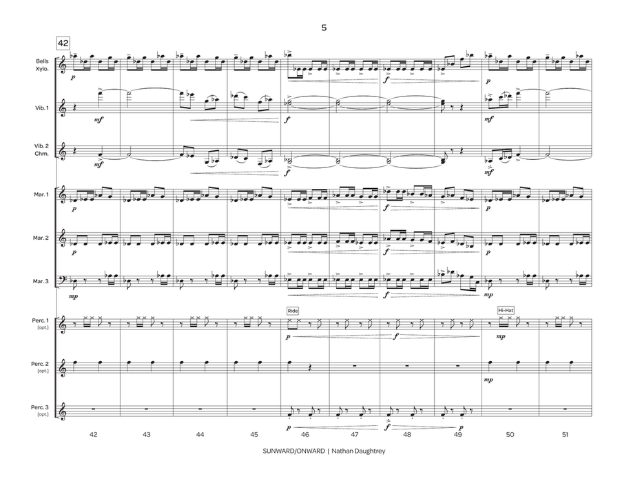 Sunward/Onward Sunward/Onward Percussion Ensemble scores gallery preview page 6