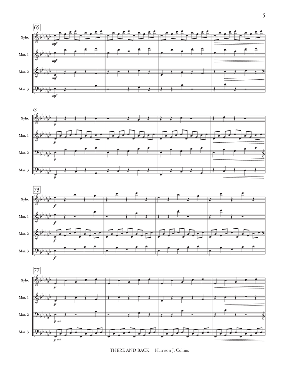 There and Back There and Back Percussion Ensemble scores gallery preview page 6