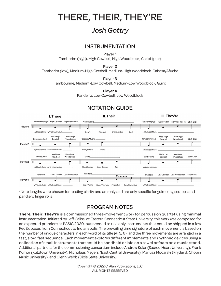 There, Their, They're There, Their, They're Percussion Ensemble scores gallery preview page 2