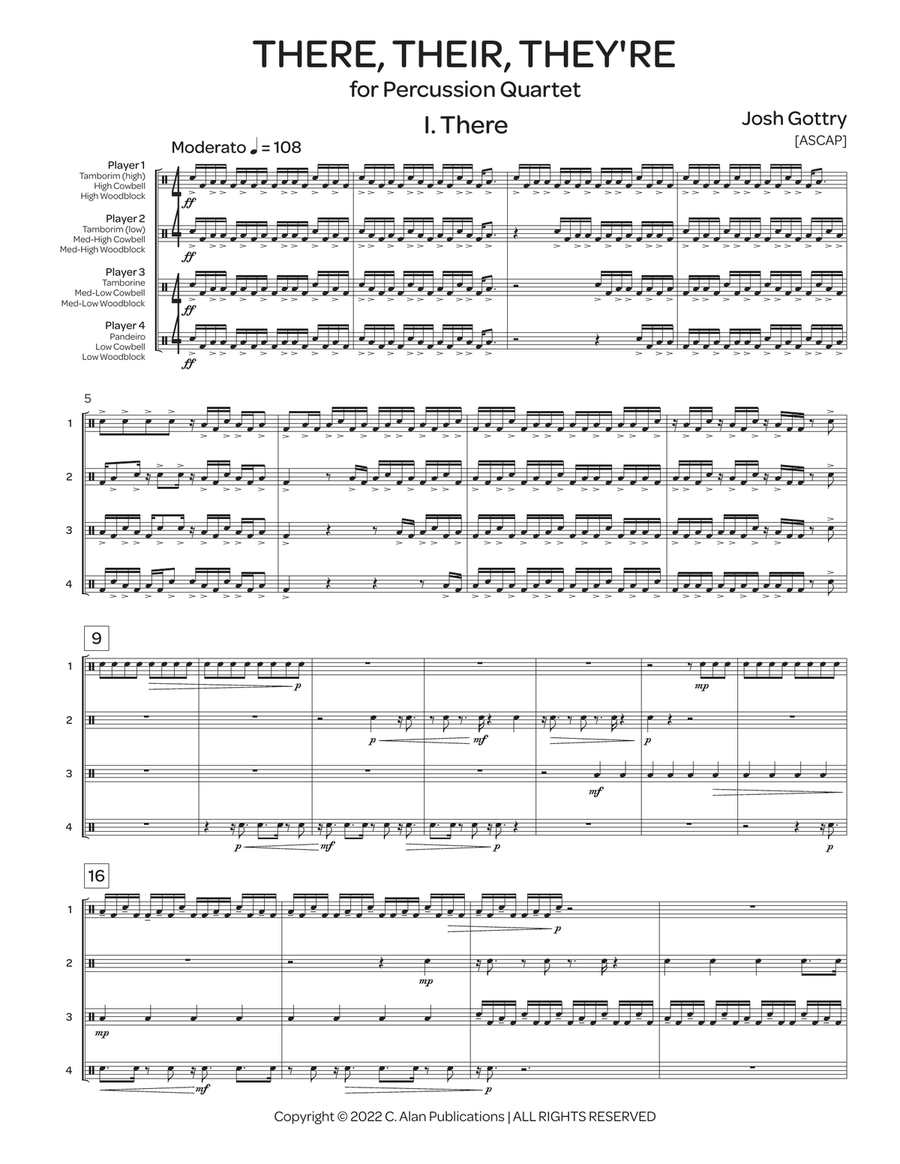 There, Their, They're There, Their, They're Percussion Ensemble scores gallery preview page 3