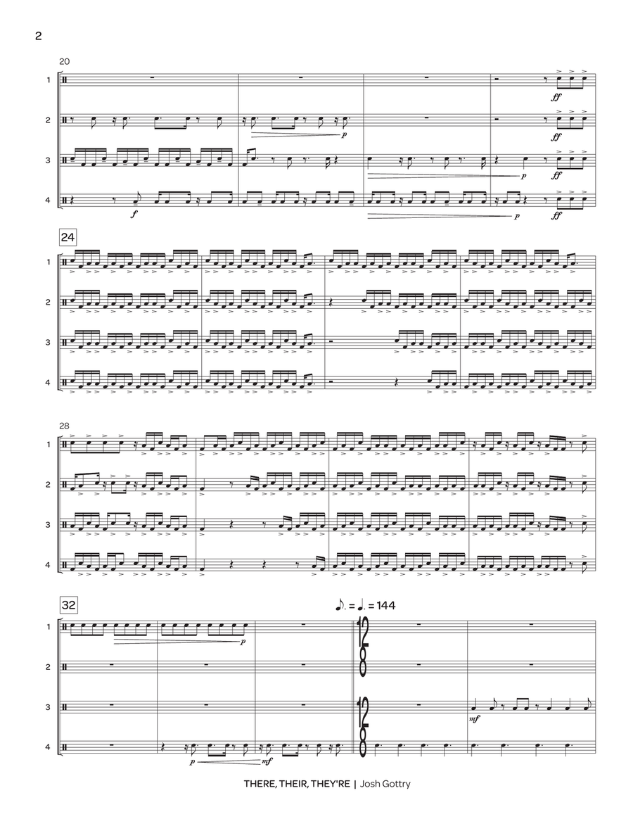 There, Their, They're There, Their, They're Percussion Ensemble scores gallery preview page 4