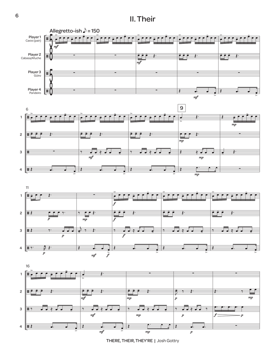 There, Their, They're There, Their, They're Percussion Ensemble scores gallery preview page 5