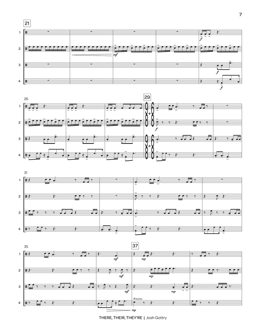There, Their, They're There, Their, They're Percussion Ensemble scores gallery preview page 6