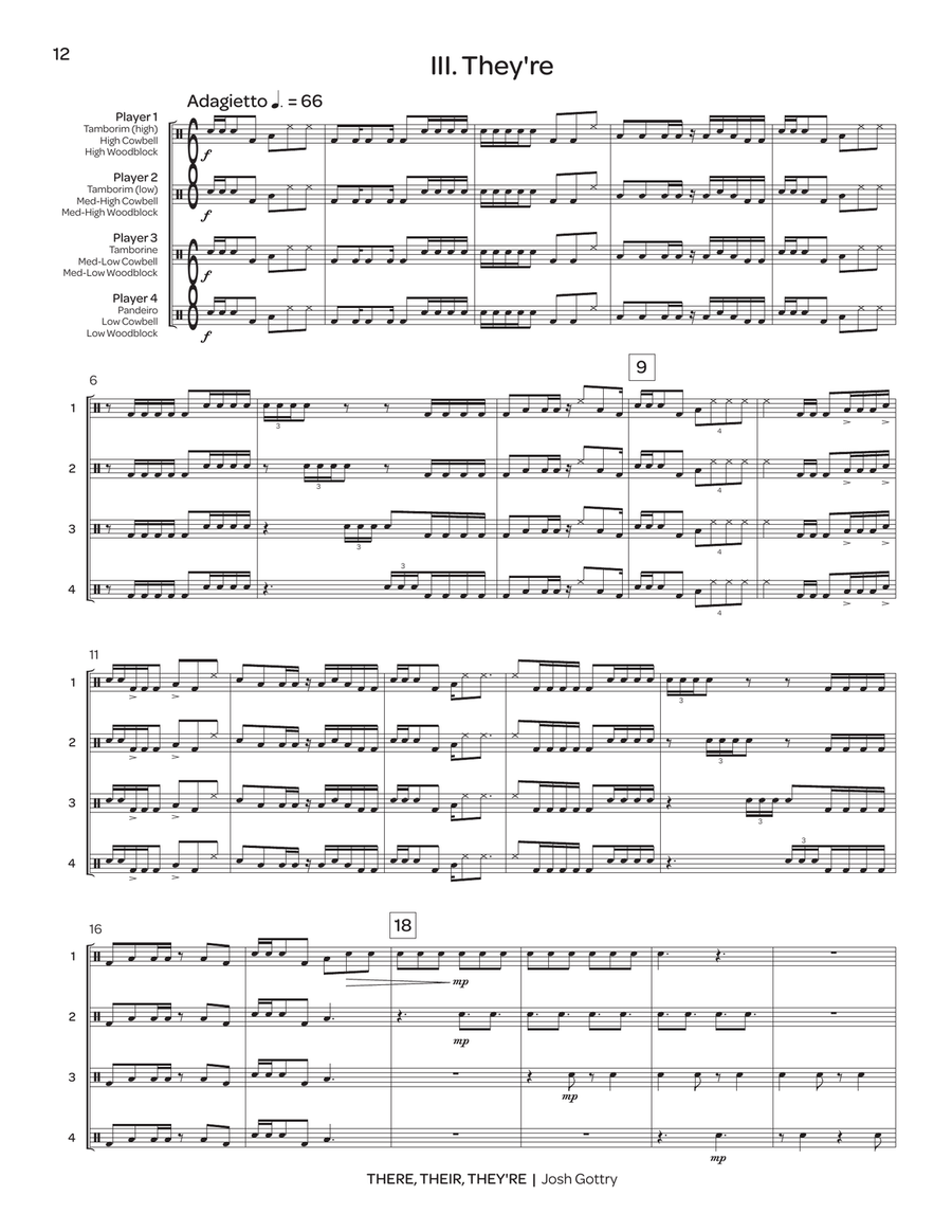 There, Their, They're There, Their, They're Percussion Ensemble scores gallery preview page 7