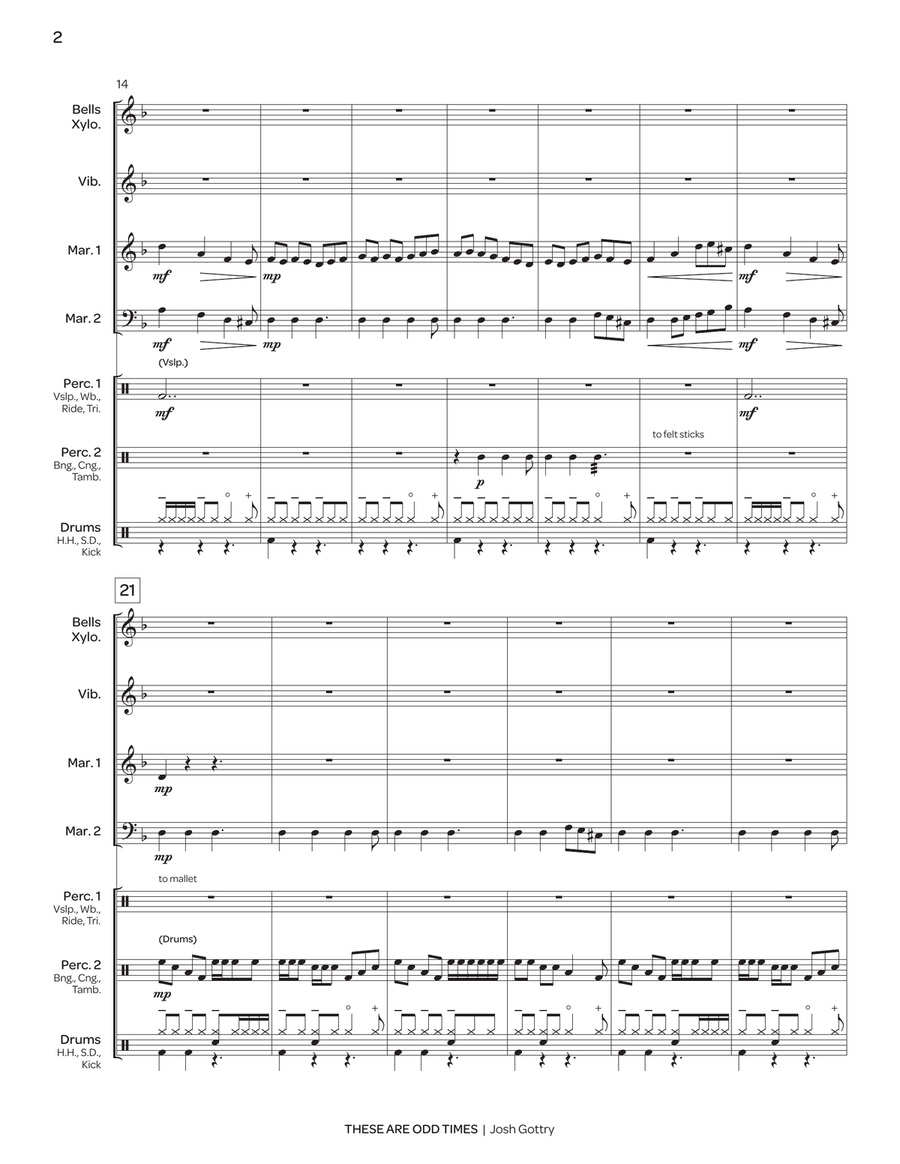 These Are Odd Times These Are Odd Times Percussion Ensemble scores gallery preview page 3