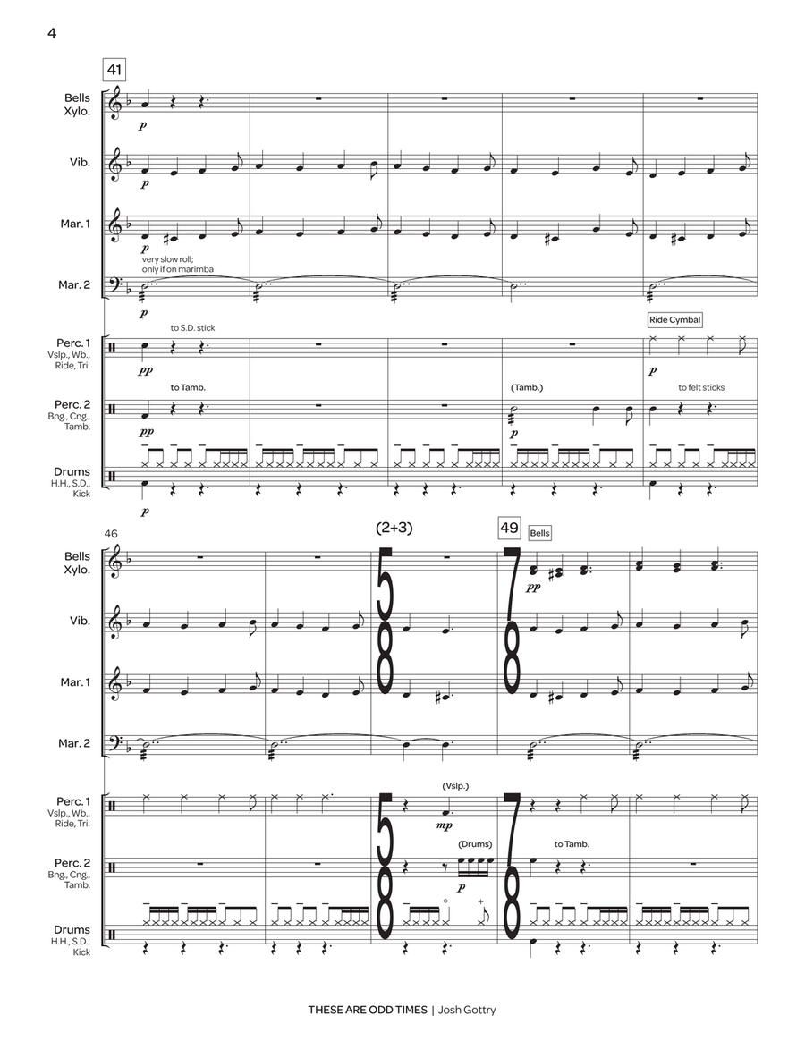 These Are Odd Times These Are Odd Times Percussion Ensemble scores gallery preview page 5