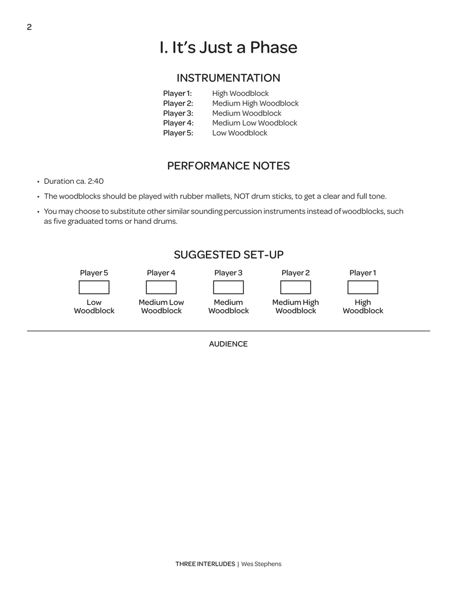 Three Interludes Three Interludes Percussion Ensemble scores gallery preview page 3