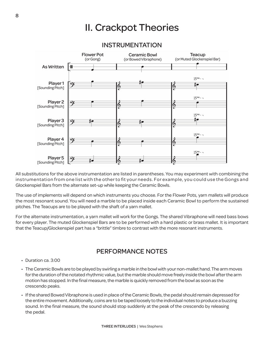 Three Interludes Three Interludes Percussion Ensemble scores gallery preview page 5