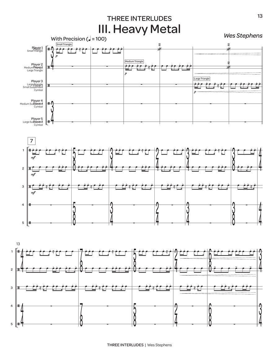 Three Interludes Three Interludes Percussion Ensemble scores gallery preview page 9