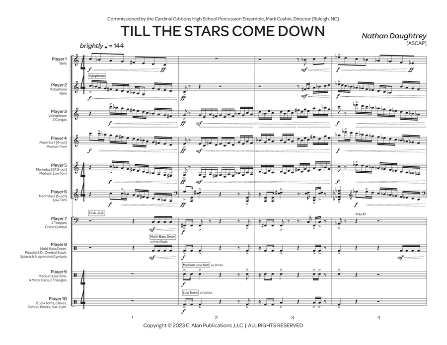 Till the Stars Come Down Till the Stars Come Down Percussion Ensemble scores gallery preview page 2