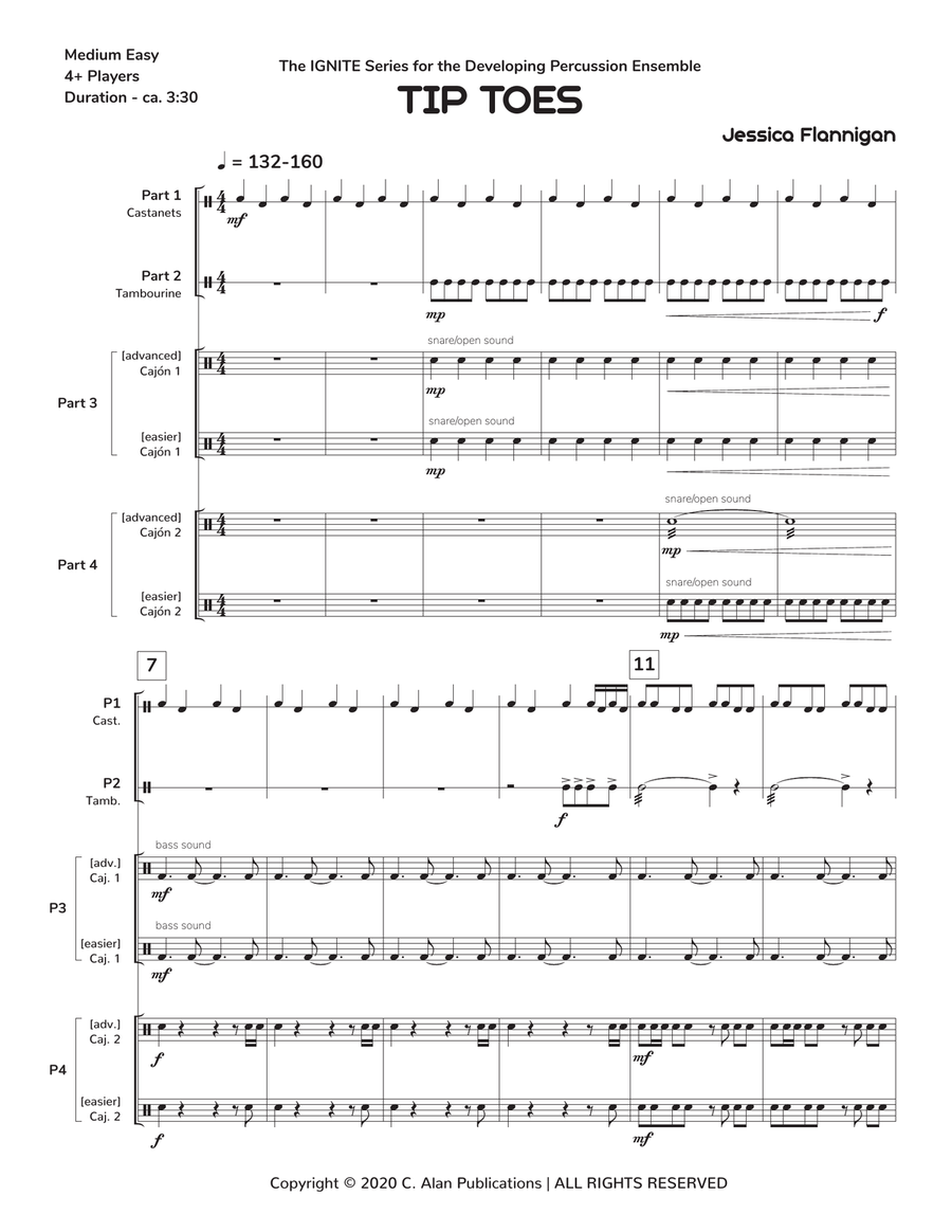 Tip Toes Tip Toes Percussion Ensemble scores gallery preview page 3