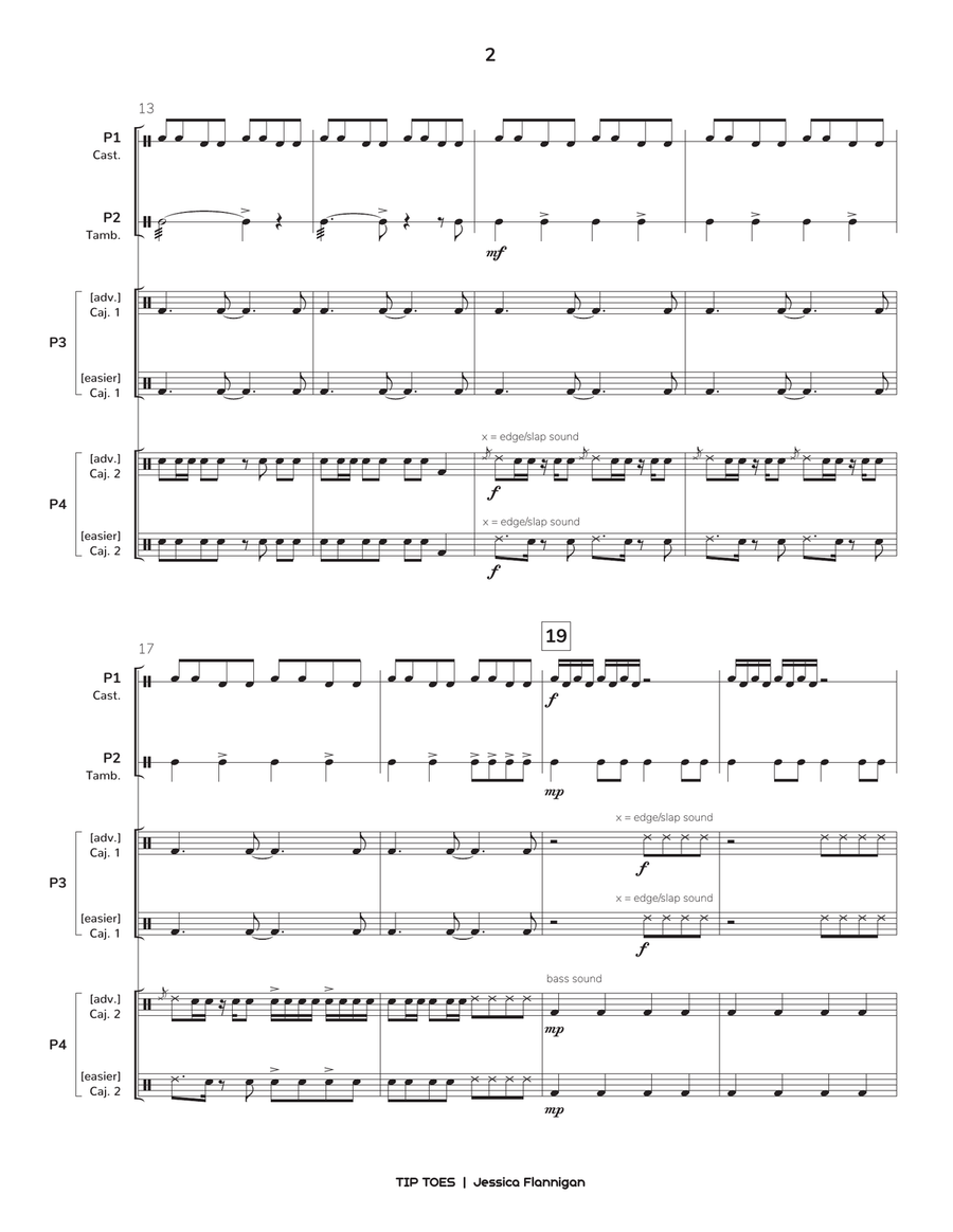 Tip Toes Tip Toes Percussion Ensemble scores gallery preview page 4
