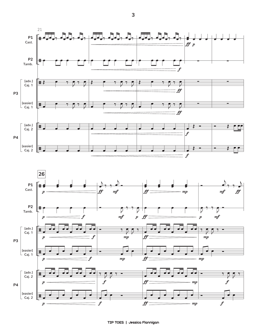 Tip Toes Tip Toes Percussion Ensemble scores gallery preview page 5