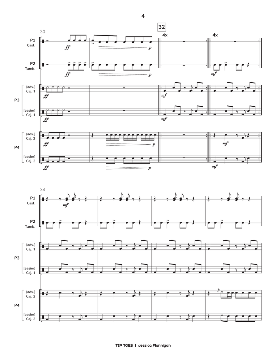 Tip Toes Tip Toes Percussion Ensemble scores gallery preview page 6