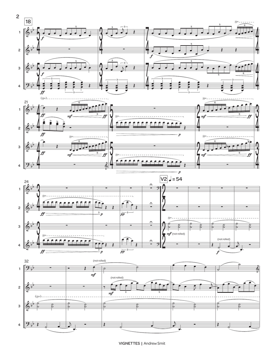 Vignettes Percussion Ensemble scores gallery preview page 3