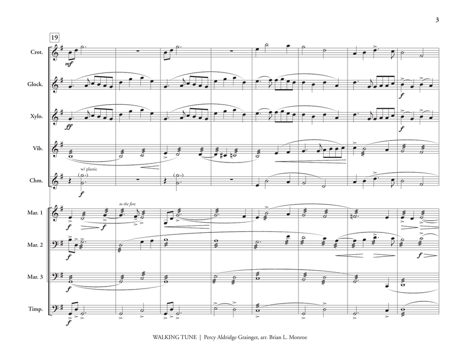 Walking Tune (Grainger) Walking Tune (Grainger) Percussion Ensemble scores gallery preview page 4