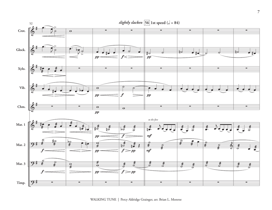 Walking Tune (Grainger) Walking Tune (Grainger) Percussion Ensemble scores gallery preview page 8