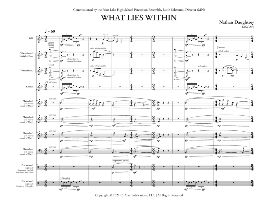 What Lies Within What Lies Within Percussion Ensemble scores gallery preview page 2