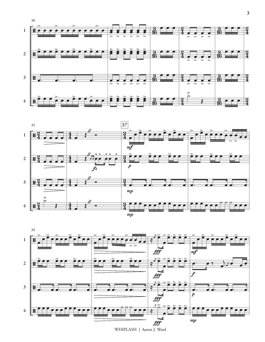 Whiplash Percussion Ensemble - Sheet Music page 5